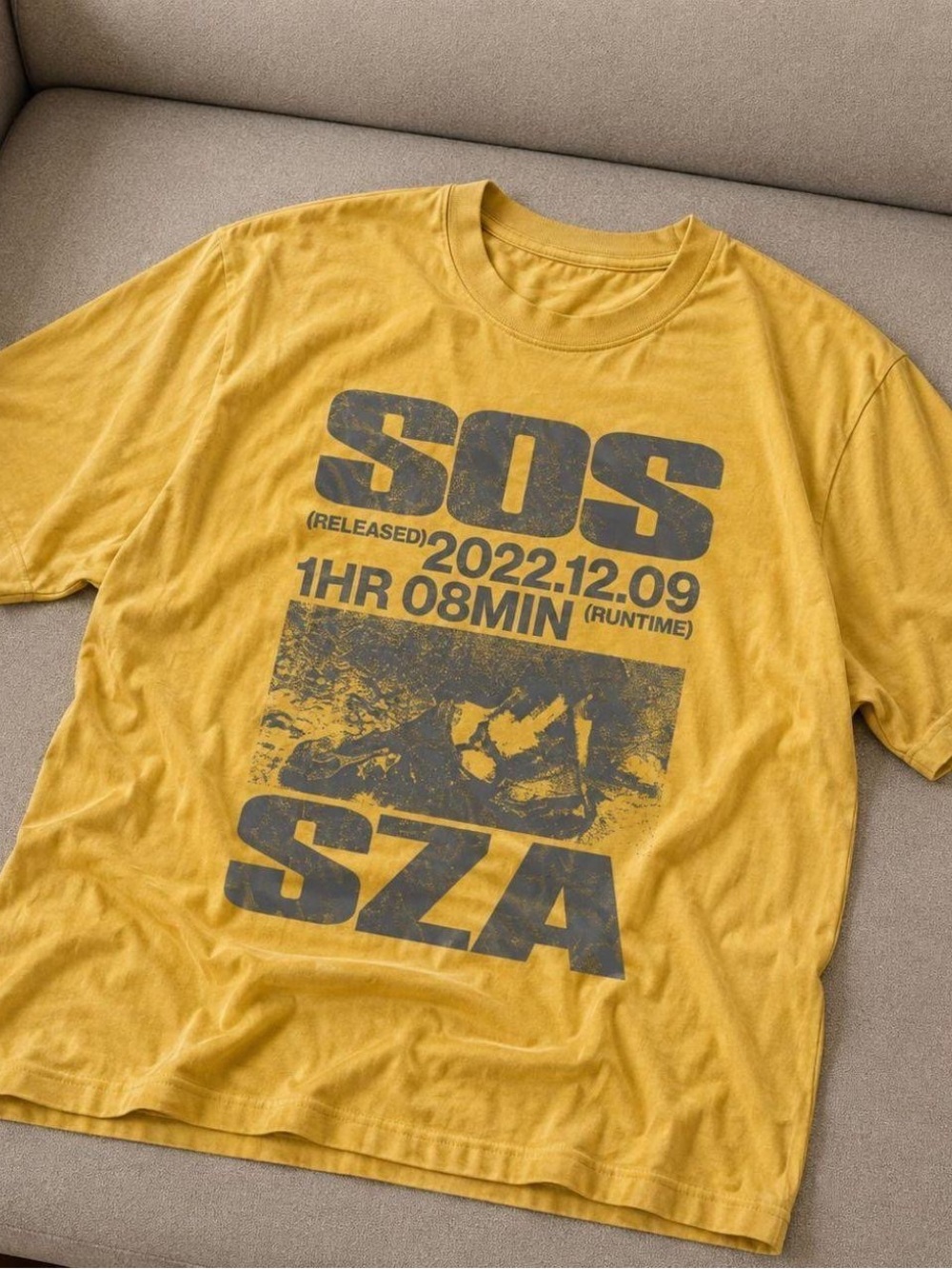 Gildan Yellow SZA SOS Graphic Tee